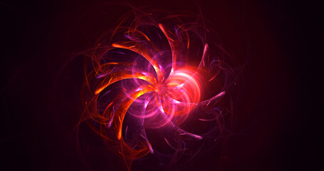 3D rendering abstract circle light background