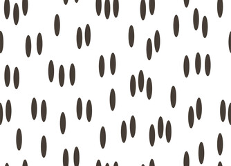 Seamless pattern with ovals on white background. Abstract elements