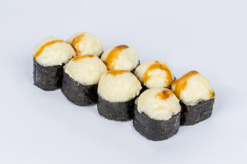 Rolls shot on a white background side view