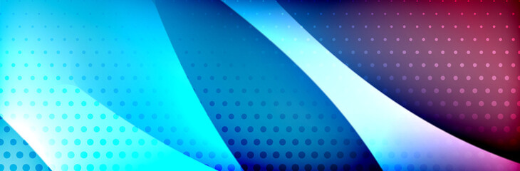 Fluid gradient neon color waves, vector abstract background