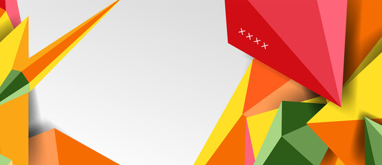 3d low poly abstract shape background vector illustration