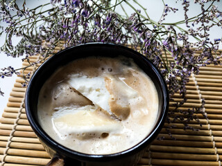 cup of coffee with milk
