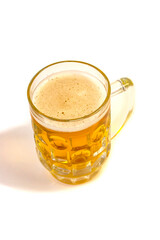 Photo mug with beer, isolate, Oktoberfest