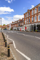 Woburn high street in Buckinghamshire England