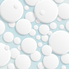 Abstract Background with 3d bubbles on blue backdrop - Vector design