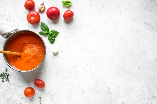 Homemade tomato sauce or soup