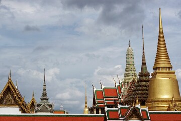 View from grand palace Bangkok , Thailand top attraction when you travel to Thailand with beautiful decoration , sytle , achitecture and history, the most respect Buddha the emerald Buddha in temple
