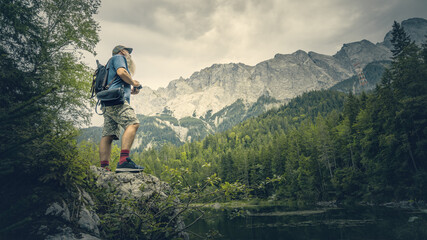 man at the german alps