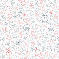 Christmas seamless pattern. Wallpaper concept. Vector