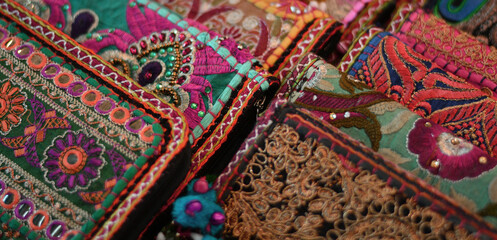 the beautiful and colorful oriental fabrics