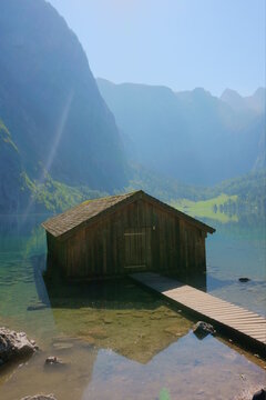 bootshaus am obersee in bayern