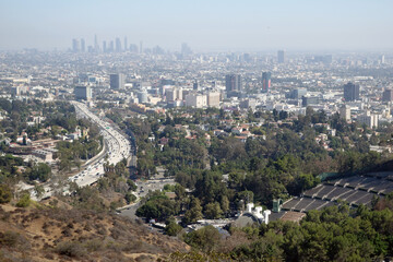 Hollywood bowl overlook at morning with a blue sky