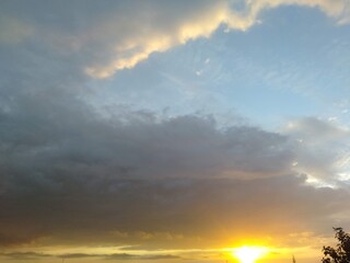 sunset in the clouds