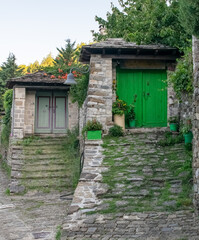 Doors of ancient houses in Papingo