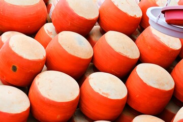 Collection of clay pots made from mud also known as Matka. Clay pots are used since ancient times and can be found in Indian subcontinent.