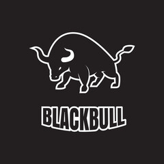 black bull, logo sport design