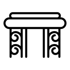 Greek ancient column icon. Outline greek ancient column vector icon for web design isolated on white background