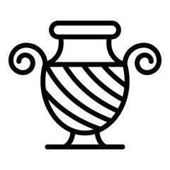 Greek ancient vase icon. Outline greek ancient vase vector icon for web design isolated on white background