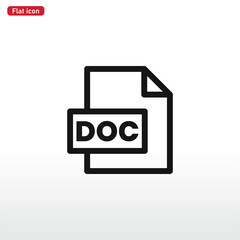 Doc File icon vector . DOC sign