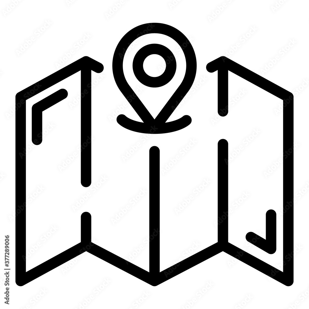 Poster quiet space map location icon. outline quiet space map location vector icon for web design isolated 