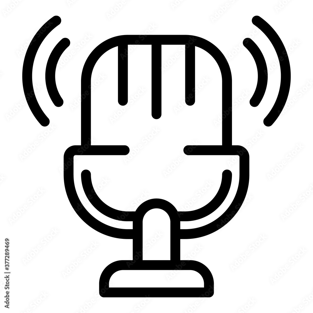 Poster broadcast icon. outline broadcast vector icon for web design isolated on white background