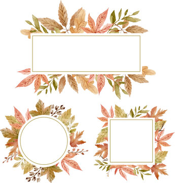 Autumn Leaves Frame Set