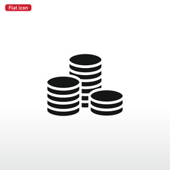 Coins icon vector . Money sogn