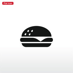 Burger icon vector . Fast Food sign