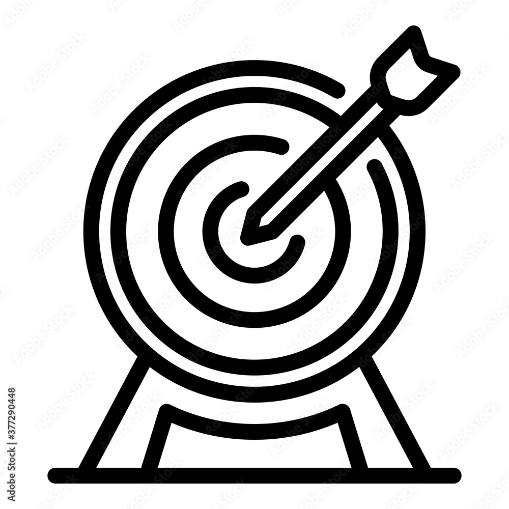 Poster outsource target icon. outline outsource target vector icon for web design isolated on white backgro