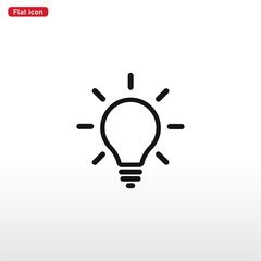 Fototapeta premium Light Bulb icon vector . Idea sign