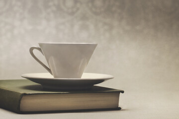 ready for a break with coffee and book