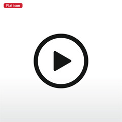 Play icon vector . Play button