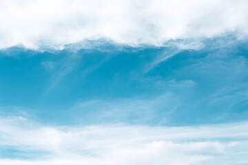 Clouds sky nature outdoor with space , white and light blue background