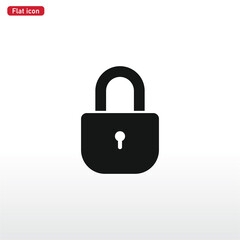 Lock icon vector . Protection sign . Security