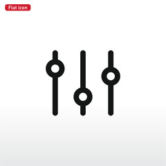 Adjustment icon vector . Control sign