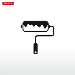 paint roller icon vector . Color sign