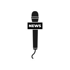 Microphone icon. Live news. Vector illustration