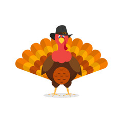 Vector Illustration of a Happy Thanksgiving Celebration.