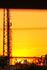 Fototapeta premium sunset in the city