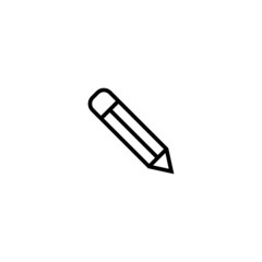 Pencil Icon  in black line style icon, style isolated on white background