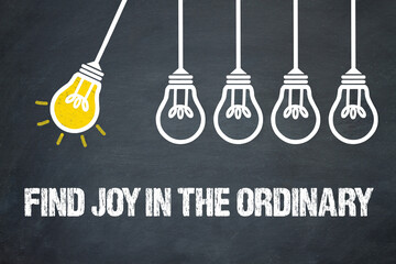 find joy in the ordinary