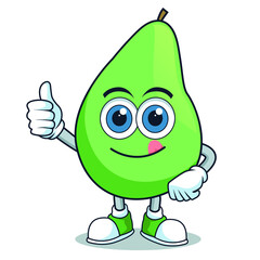 fruit pear icon mascot character