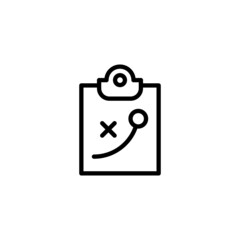 Tactics Icon  in black line style icon, style isolated on white background