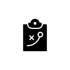Tactics Icon in black flat glyph, filled style isolated on white background