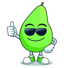 fruit pear icon mascot character