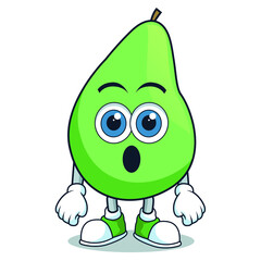 fruit pear icon mascot character