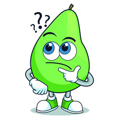 fruit pear icon mascot character