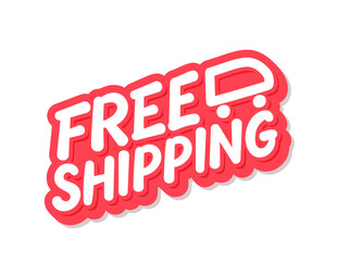 Free shipping. Vector lettering icon.