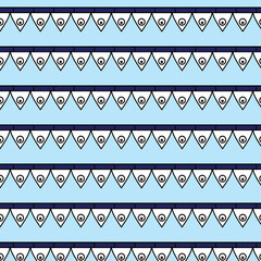 Abstract geometric background isolated on sky blue background. Design for fabric, textile and paper.