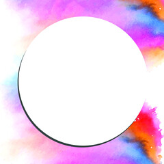 abstract watercolor background with watercolor splashes for text or pictures frames.